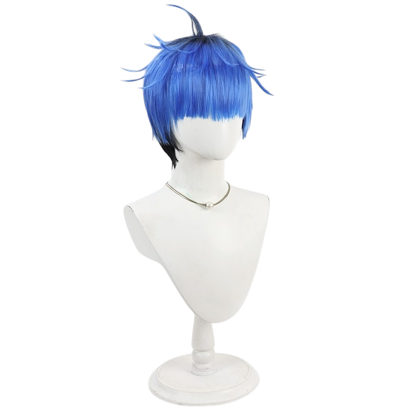 White Smoke Yugami Omokage Cosplay Wig - Final Defense Academy (Teased Crown Black Highlight) (FEVERCOS)