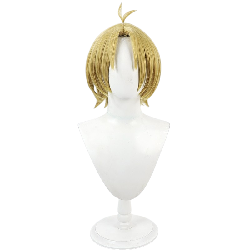 White Smoke Shin Asakura Cosplay Wig - Sakamoto Days (Golden Yellow Short Scalp) (FEVERCOS)