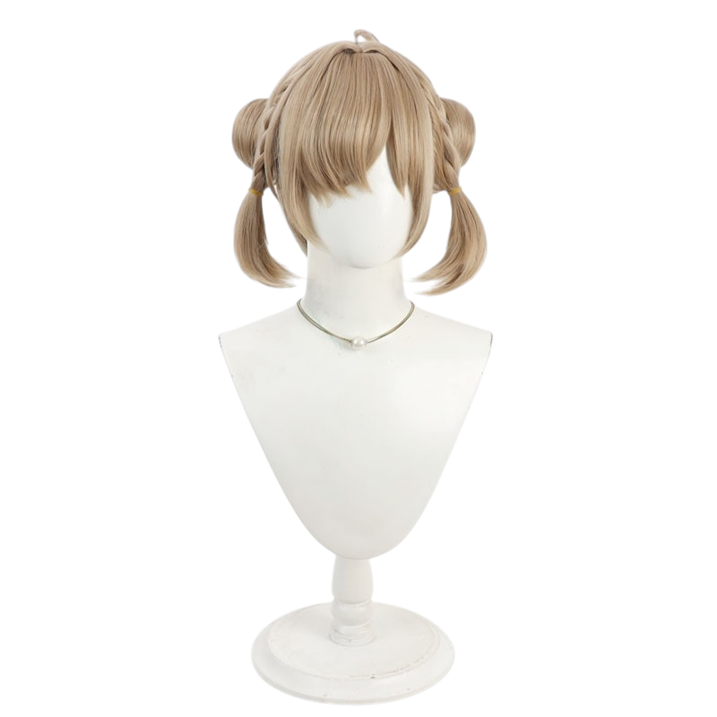 White Smoke Sweety (Red Bean) Cosplay Wig - Zenless Zone Zero (Detachable Twin Buns) (FEVERCOS)
