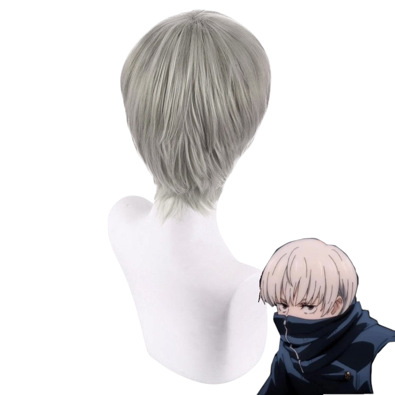 White Smoke Toge Inumaki Cosplay Wig - Jujutsu Kaisen (Ash Blonde Flipped) (FEVERCOS)