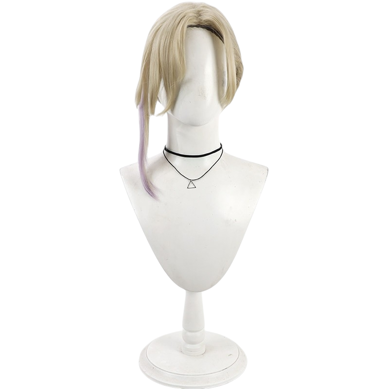 White Smoke Vil Schoenheit Cosplay Wig - Twisted Wonderland (Blonde/Purple Updo) (FEVERCOS)