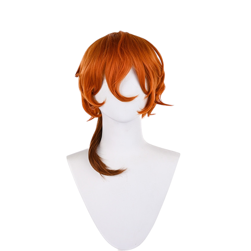 White Smoke Chuuya Nakahara (50cm Extended) Cosplay Wig - Bungo Stray Dogs (Orange Wavy) (FEVERCOS)