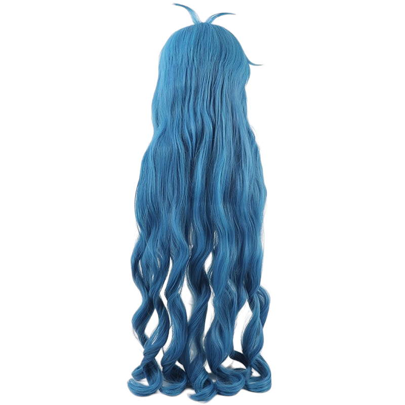 White Smoke Hanon Hosho Cosplay Wig - Mermaid Melody Pichi Pichi Pitch (Aqua Blue Curly) (FEVERCOS)