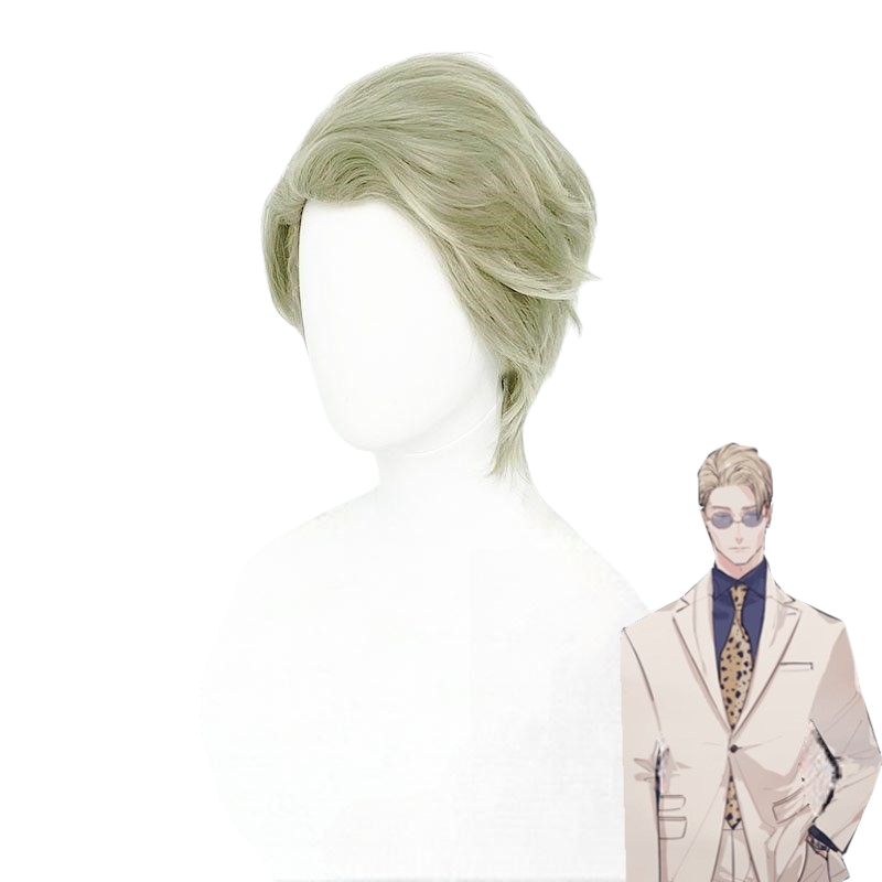 White Smoke Kento Nanami Cosplay Wig - Jujutsu Kaisen (Blonde Side Part) (FEVERCOS)