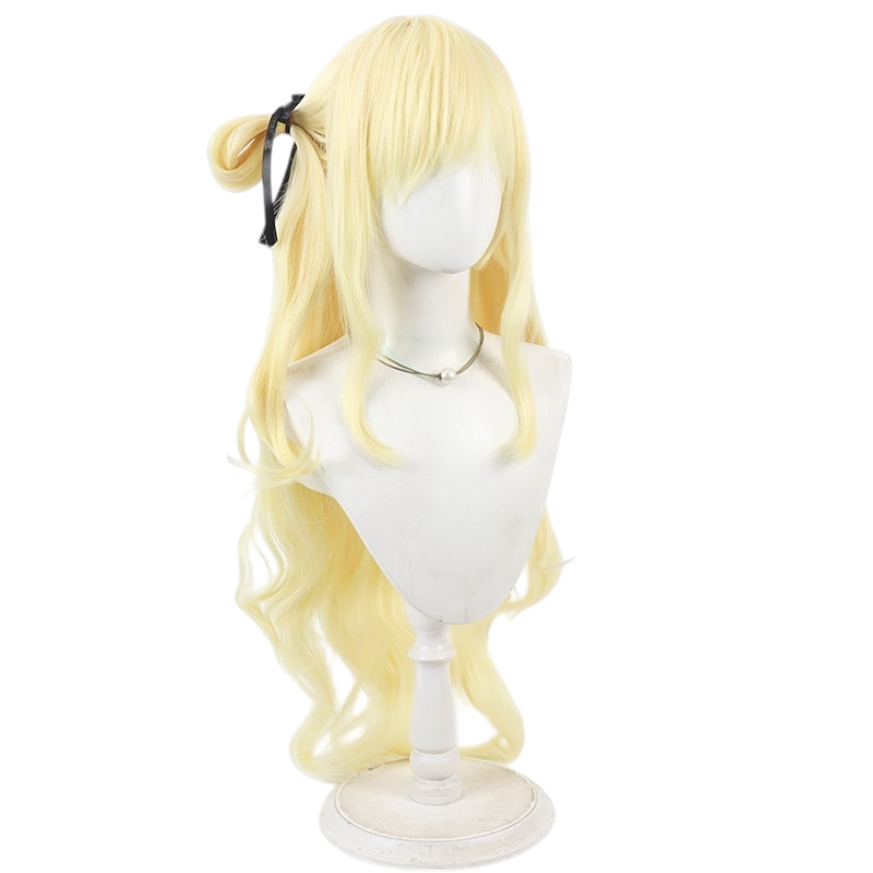 White Smoke Phoebe Cosplay Wig - Wuthering Waves (Golden Yellow Curls) (FEVERCOS)