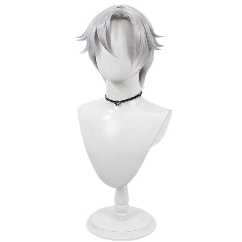 White Smoke Yukikaze Kamina Cosplay Wig - 18TRIP (Grey-Blue Side Part) (FEVERCOS)