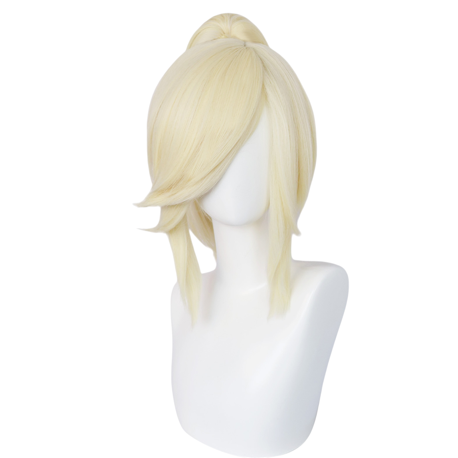 Light Gray Odette Cosplay Wig - Hazbin Hotel (Black/White Bun) (FEVERCOS)