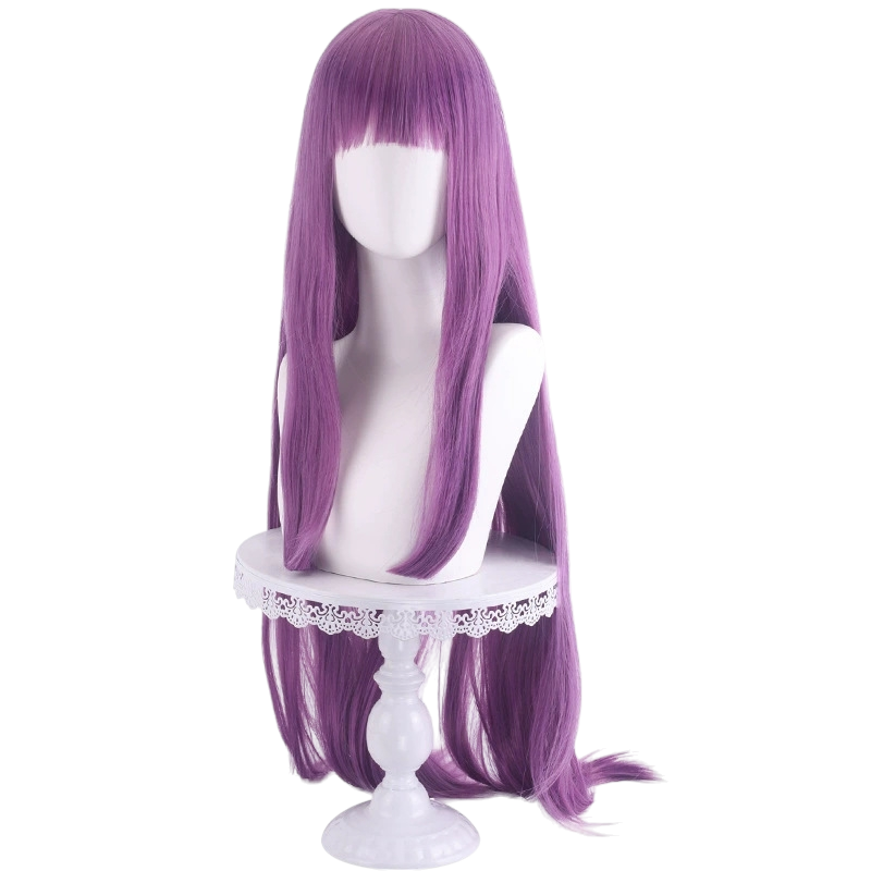 White Smoke Zakuro Fujiwara Cosplay Wig - Tokyo Mew Mew (100cm Purple Long Straight) (FEVERCOS)