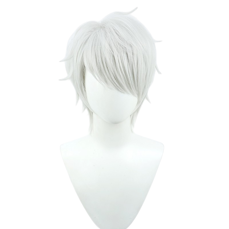 White Smoke Chika Shihoin Cosplay Wig - BLEACH (Silver White Messy) (FEVERCOS)
