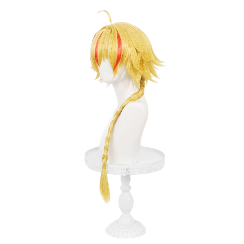 White Smoke Charles (Fate/strange Fake) Male Wig - (Highlight Spiky Braid) (FEVERCOS)