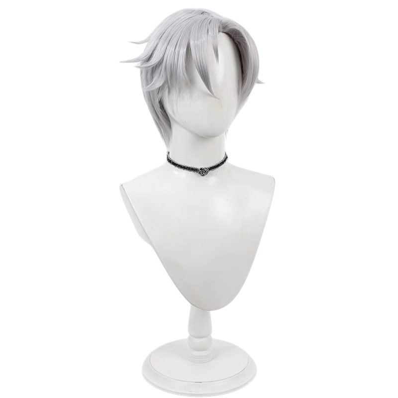 White Smoke Yukikaze Kamina Cosplay Wig - 18TRIP (Grey-Blue Side Part) (FEVERCOS)