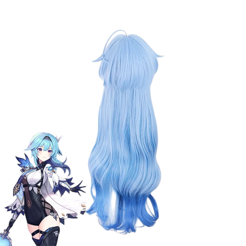 White Smoke Ganyu (Integrated Tail Premium) Cosplay Wig - Genshin Impact (Blue Gradient) (FEVERCOS)