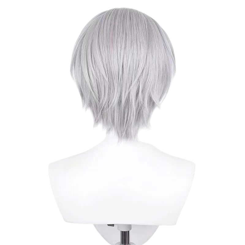 White Smoke Charlie Su Cosplay Wig - Light and Night (Silver Grey Center Part) (FEVERCOS)