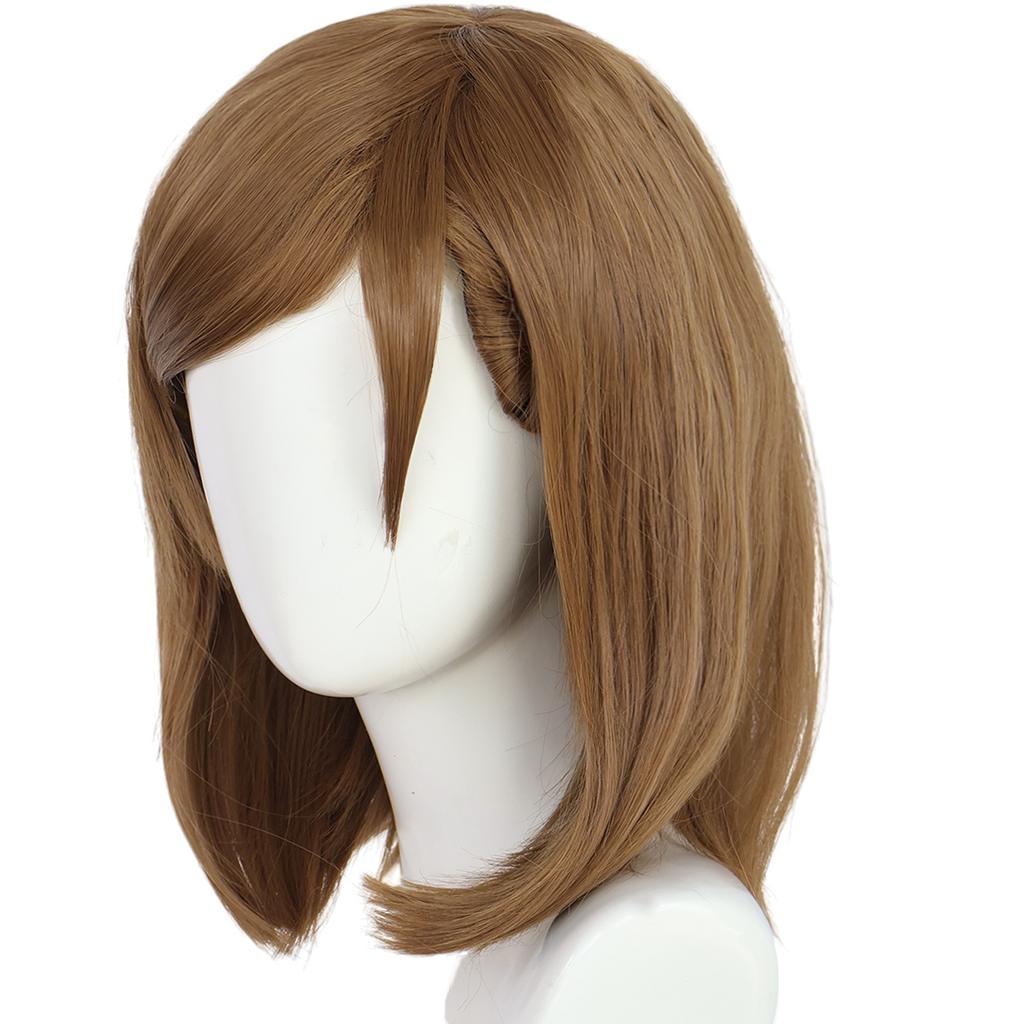 White Smoke Nobara Kugisaki Cosplay Wig - Jujutsu Kaisen (Ginger Brown Bob) (FEVERCOS)