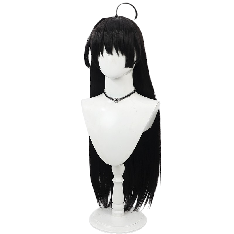 White Smoke Ayako Cosplay Wig - The Elusive Samurai (Black Long Loose Scalp) (FEVERCOS)