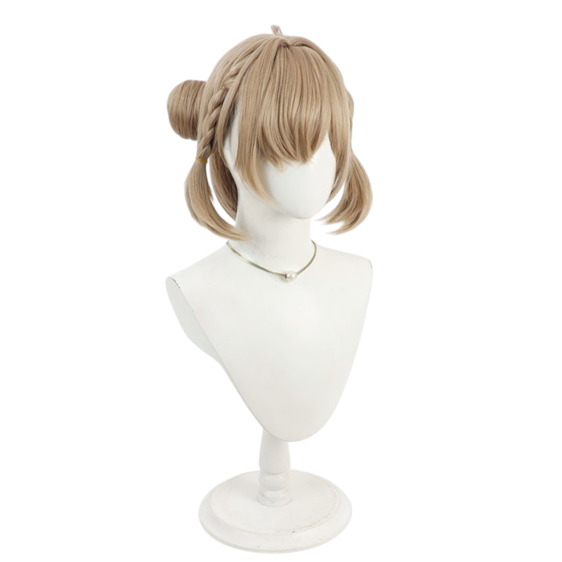 White Smoke Sweety (Red Bean) Cosplay Wig - Zenless Zone Zero (Detachable Twin Buns) (FEVERCOS)