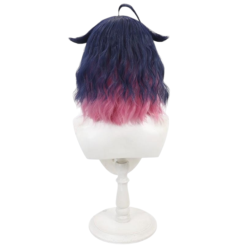 White Smoke Lamli Bennett Cosplay Wig - Devil Butler with Black Cat (Gradient Wavy) (FEVERCOS)