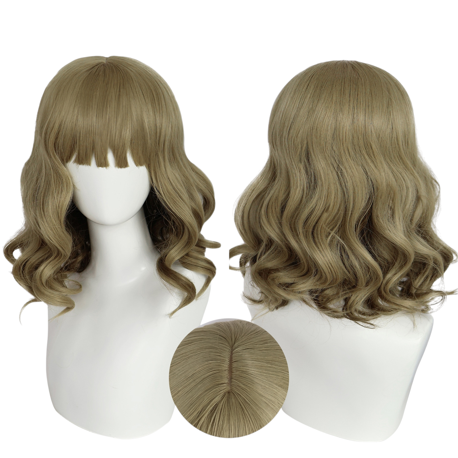 Dim Gray Sakurako Omuro Cosplay Wig - Yuru Yuri / Omuro-ke (Blonde Wavy) (FEVERCOS)