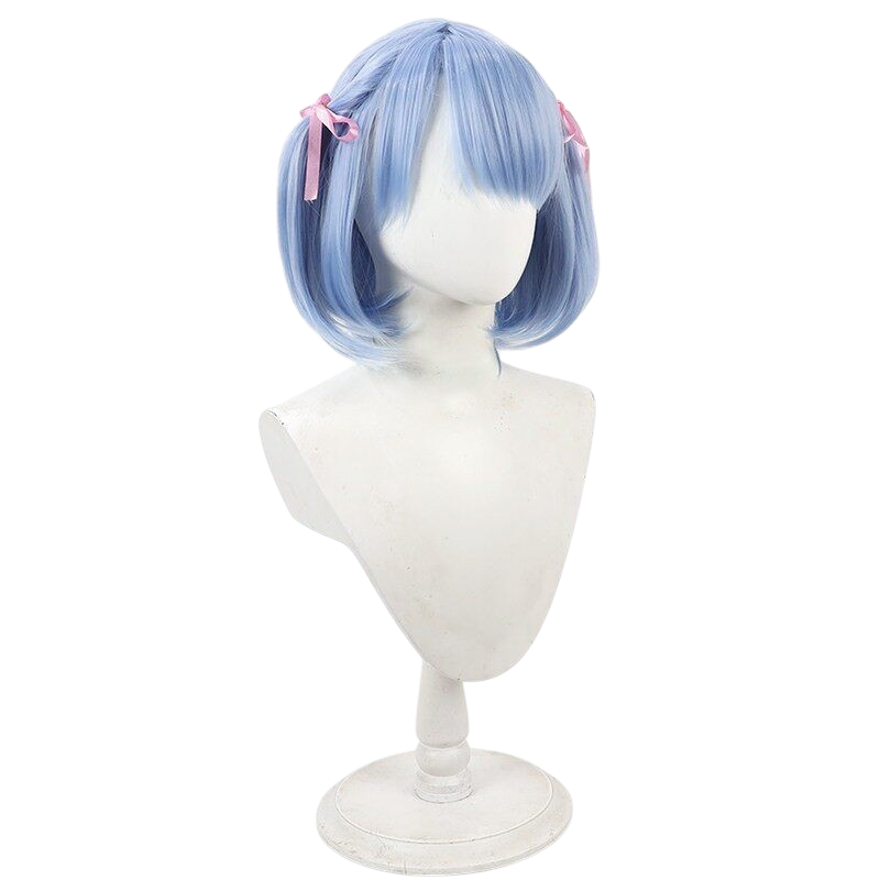 White Smoke Usada Pekora Cosplay Wig - Hololive (Light Blue Twin Braids) (FEVERCOS)