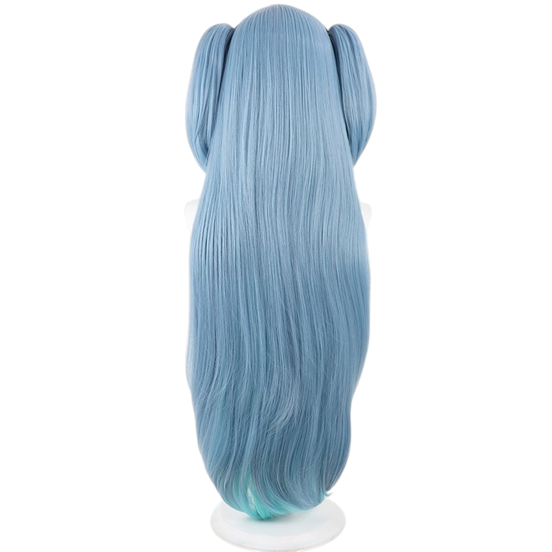 White Smoke Shifty Cosplay Wig - Goddess of Victory (Green Detachable Twin Tails) (FEVERCOS)