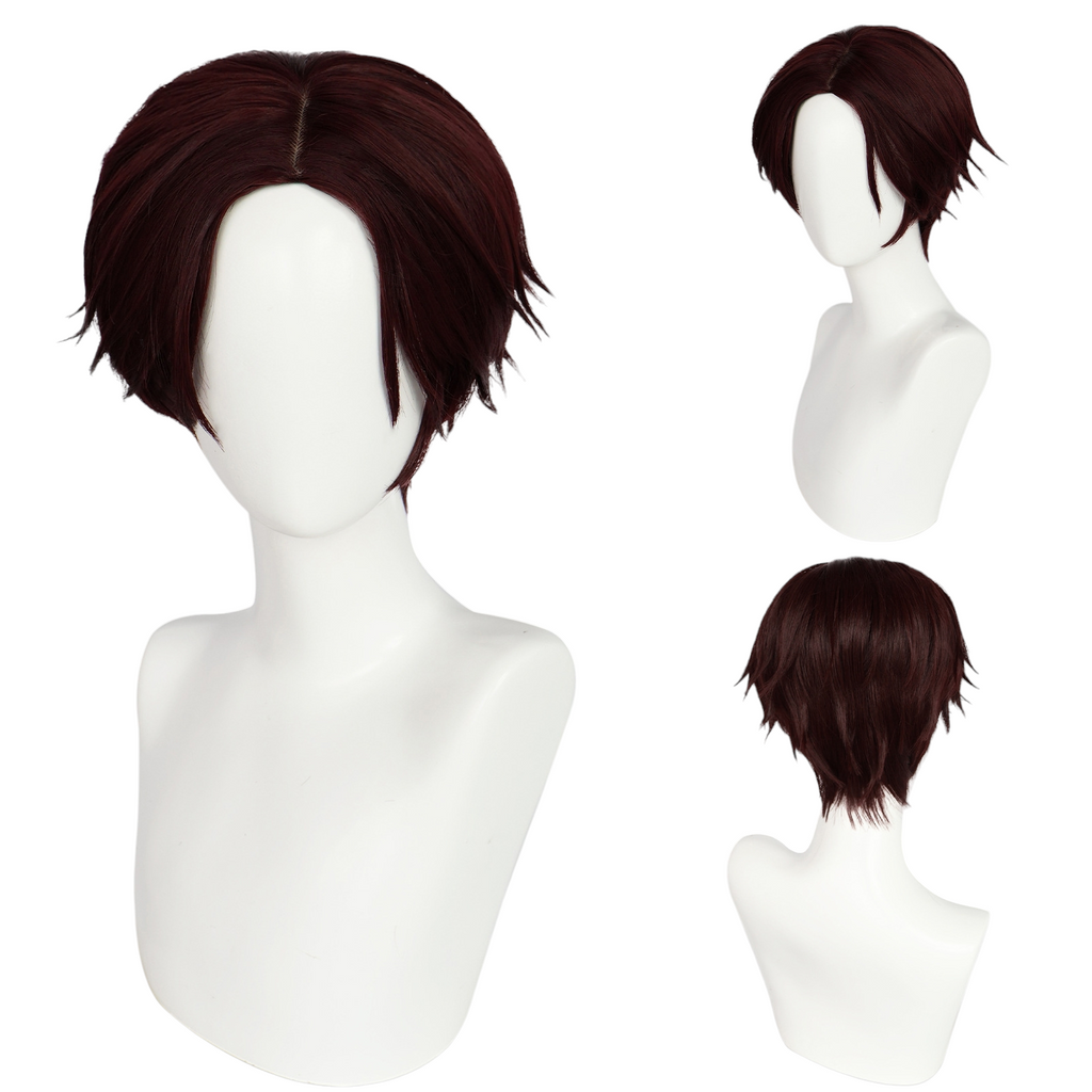 Beige Hayato Suo Cosplay Wig - Wind Breaker (Brown Eyepatch Style) (FEVERCOS)