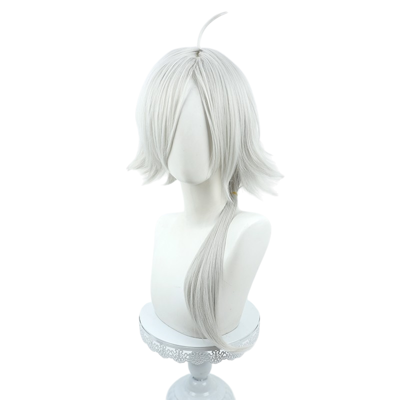 White Smoke Monika Cosplay Wig - Spy Classroom (Silver Grey Scalp Style) (FEVERCOS)