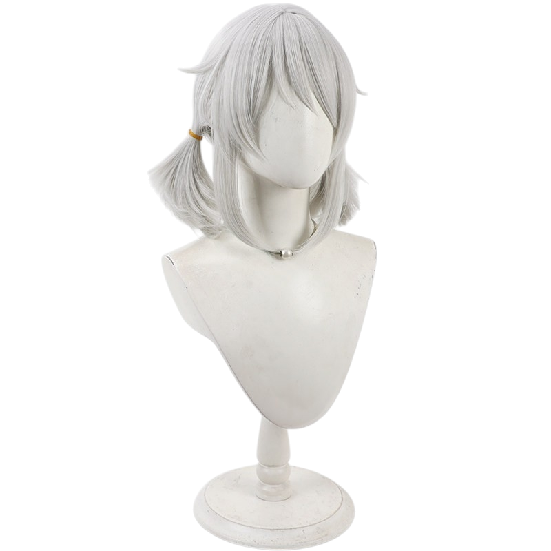 White Smoke Hishi Miracle (New Outfit) Cosplay Wig - Uma Musume (Grey-Blue with Tail) (FEVERCOS)