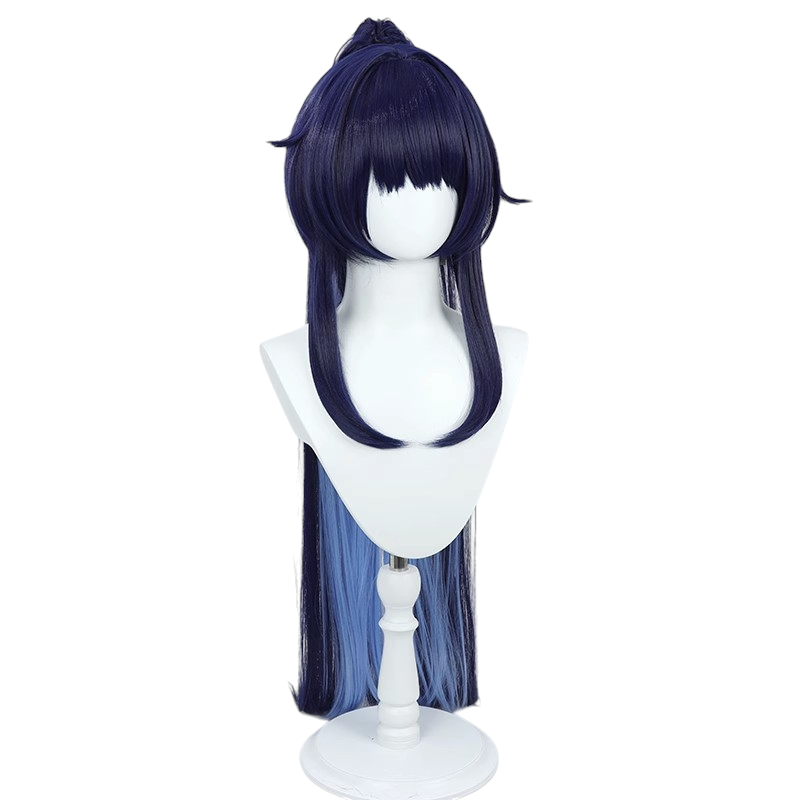 White Smoke Raiden Mei Cosplay Wig - Herrscher of Origin (Detachable Twin Tails) (FEVERCOS)Honkai Impact 3rd