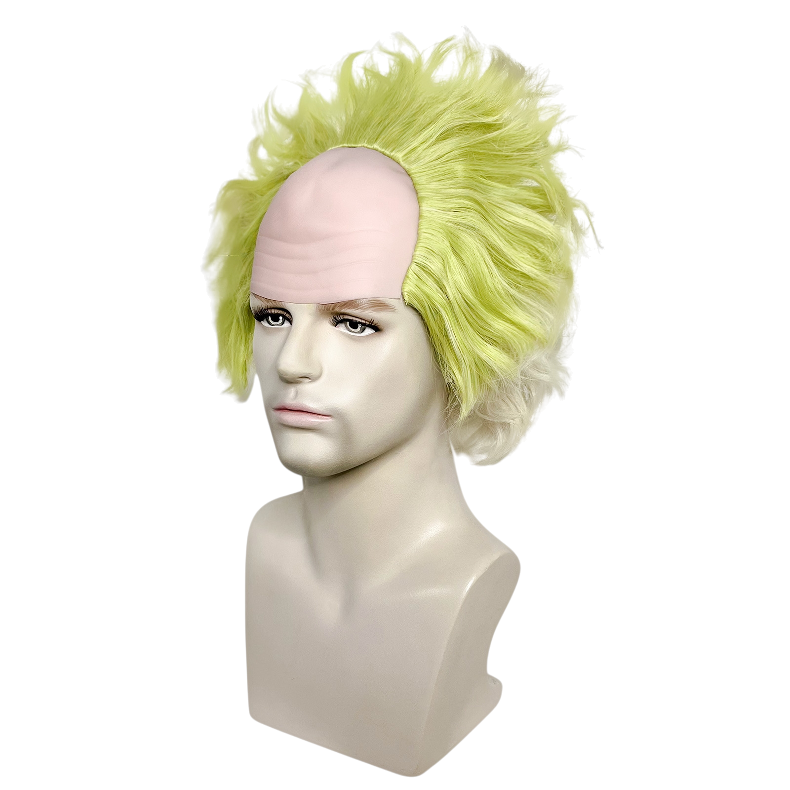 Tan Beetlejuice Cosplay Wig - Beetlejuice 2 (Moss Green/White) (FEVERCOS)