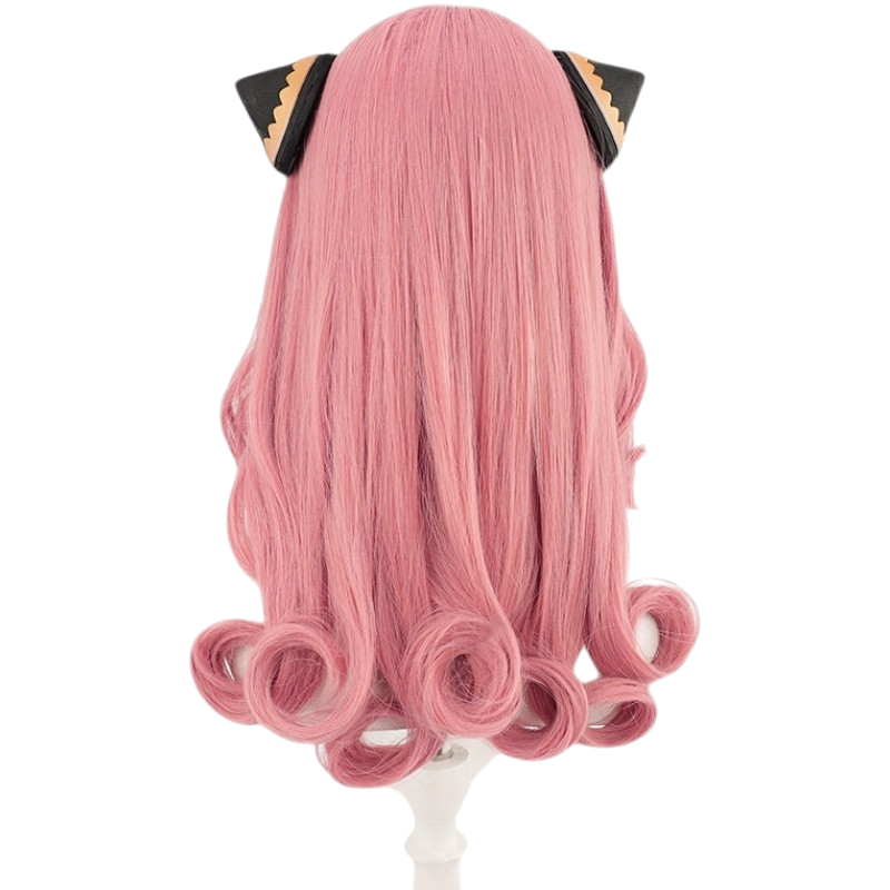 White Smoke Anya Forger (Adult Ver.) Cosplay Wig - Spy x Family (Long Octopus Curls Hat Styling) (FEVERCOS)