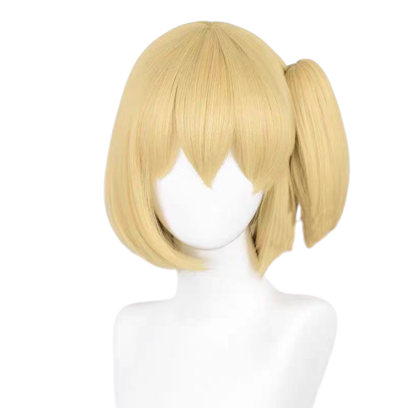 White Smoke Hitoka Yachi Cosplay Wig - Haikyuu!! (Blonde Clip-On Ponytail) (FEVERCOS)