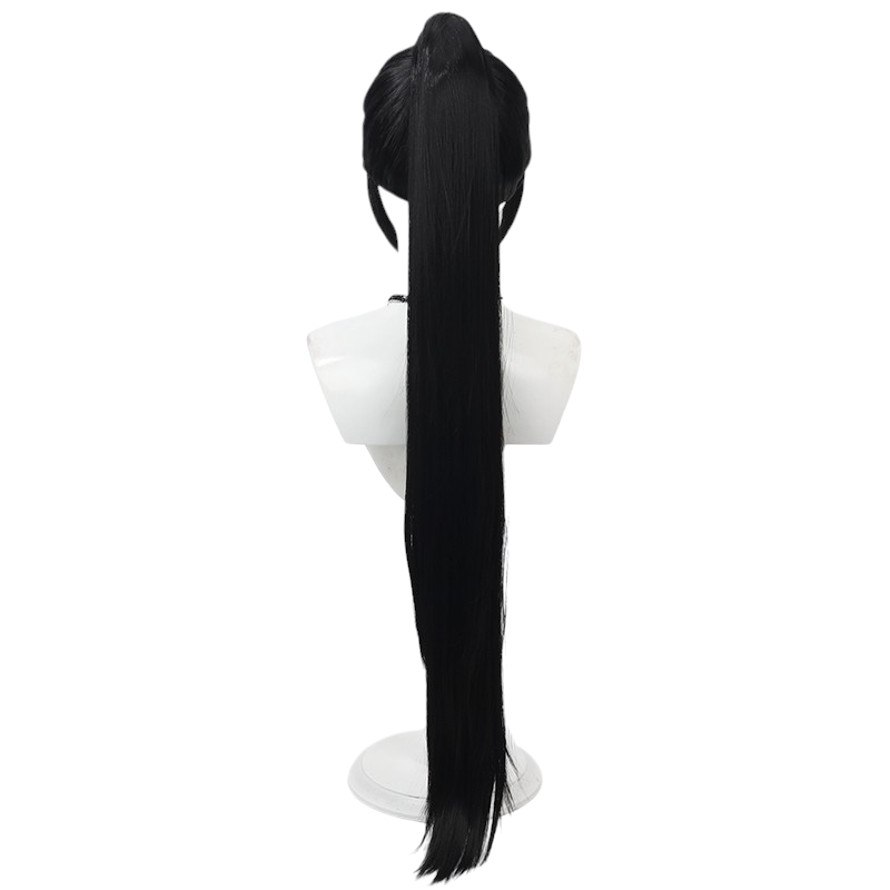 White Smoke Sage Cosplay Wig - Valorant (Black Split Ponytail) (FEVERCOS)