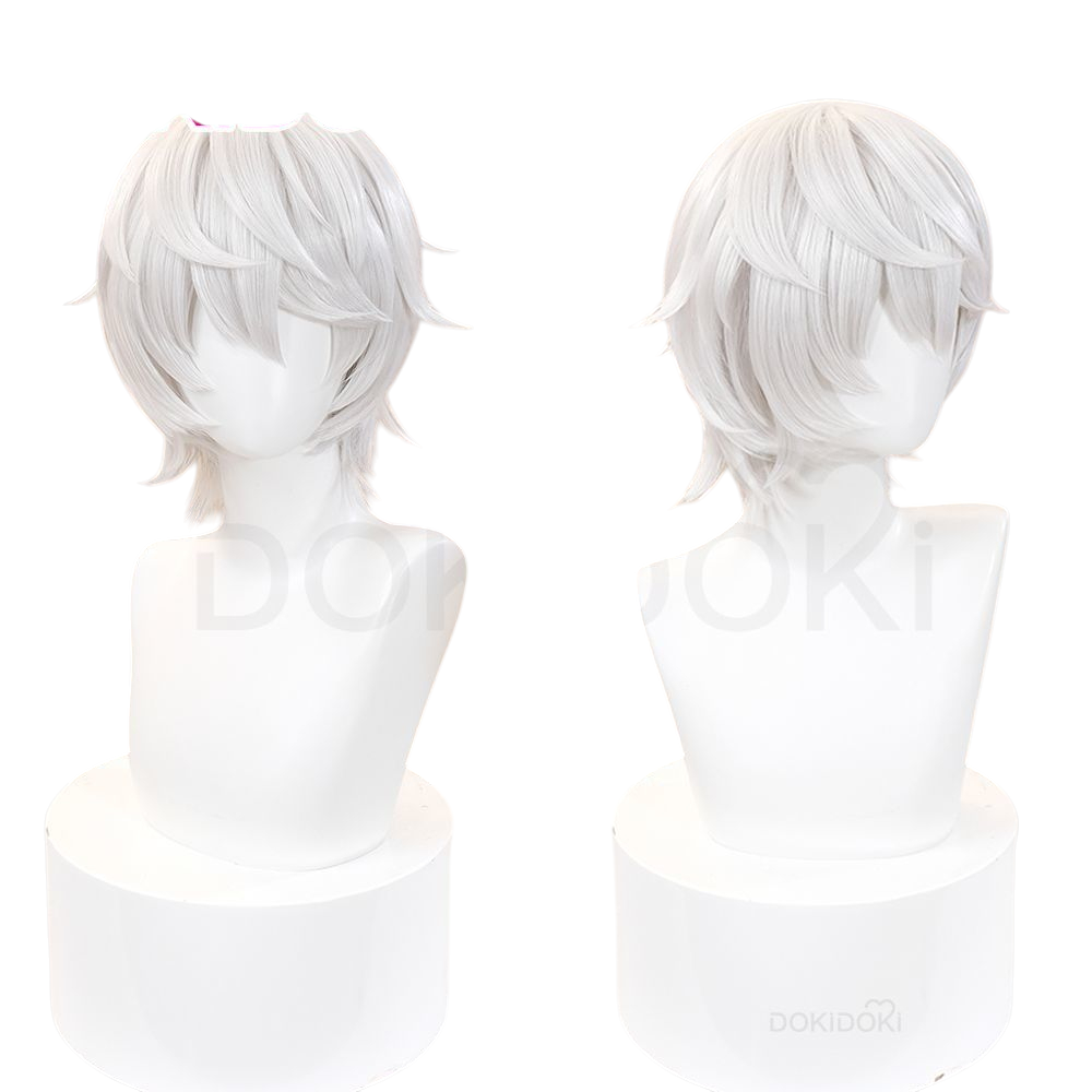 White Smoke Near Cosplay Wig - Death Note (Silver Teased Short) (FEVERCOS)