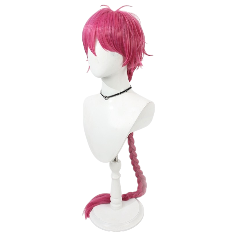 White Smoke Lato Bacca Cosplay Wig - Devil Butler with Black Cat (Teased Long Braid) (FEVERCOS)