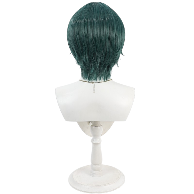 White Smoke Juji Yushibe Cosplay Wig - Tougen Anki (Green Scalp Short) (FEVERCOS)