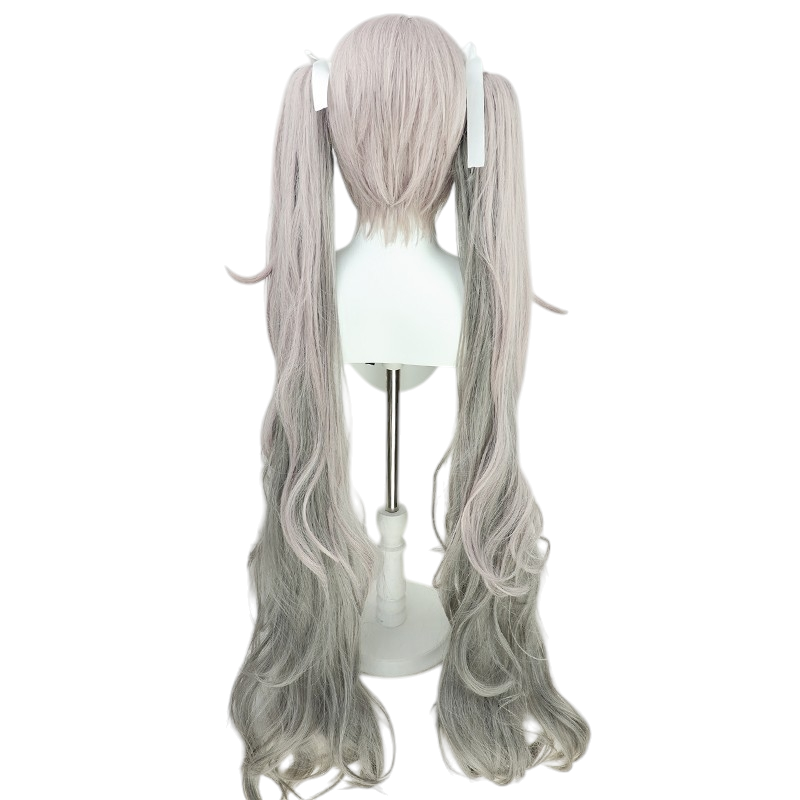 Gray Hatsune Miku (Nightcord at 25:00) Cosplay Wig - Project Sekai (Grey-White) (FEVERCOS)