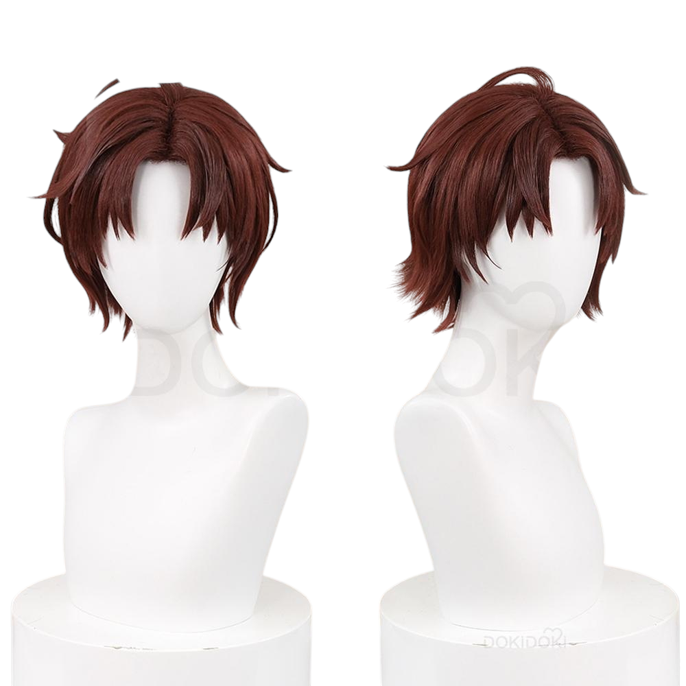 White Smoke Sakunosuke Oda Cosplay Wig - Bungo Stray Dogs (Reddish-Brown Teased Short) (FEVERCOS)