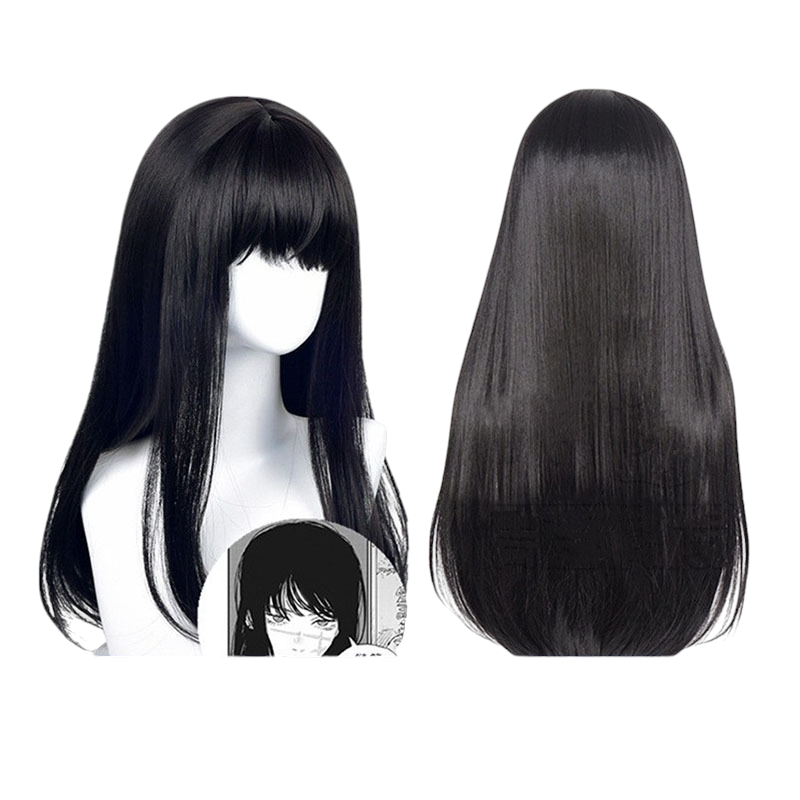 White Smoke Asa Mitaka / Yoru Cosplay Wig - Chainsaw Man Part 2 (Black Twin Tails/Loose) (FEVERCOS)