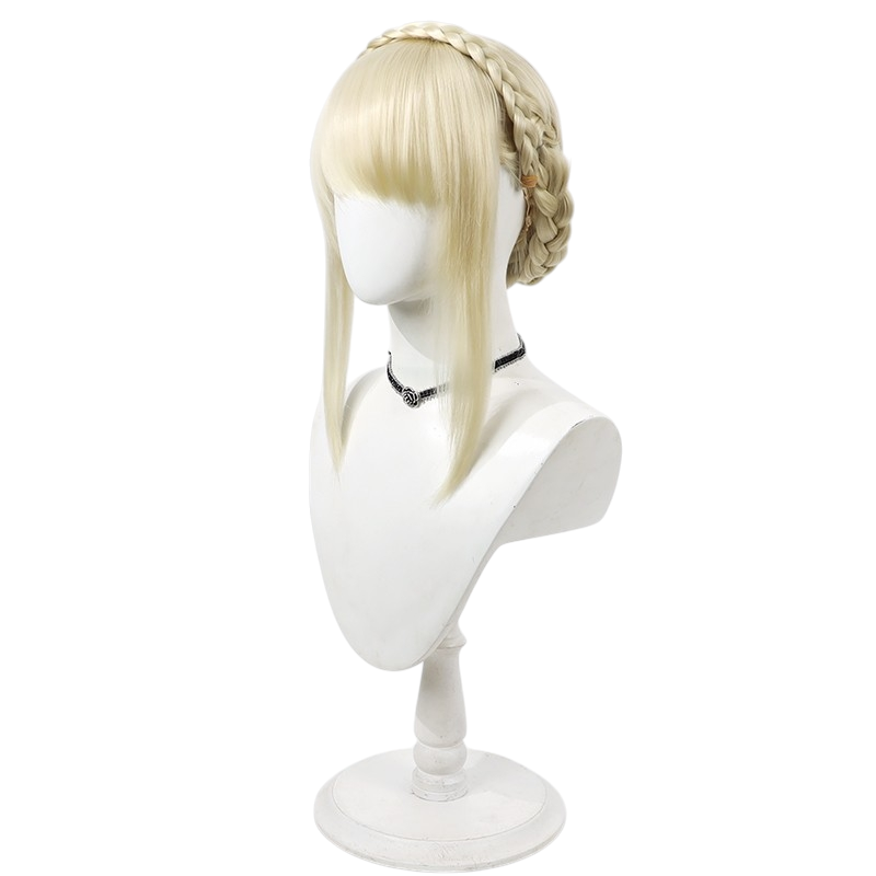 White Smoke Rya (Zorayas) Cosplay Wig - Elden Ring (Pale Yellow Twin Braids) (FEVERCOS)