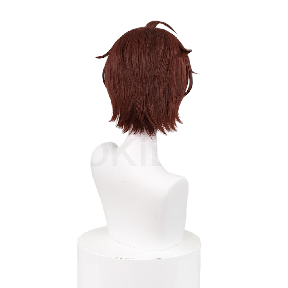 White Smoke Sakunosuke Oda Cosplay Wig - Bungo Stray Dogs (Reddish-Brown Teased Short) (FEVERCOS)