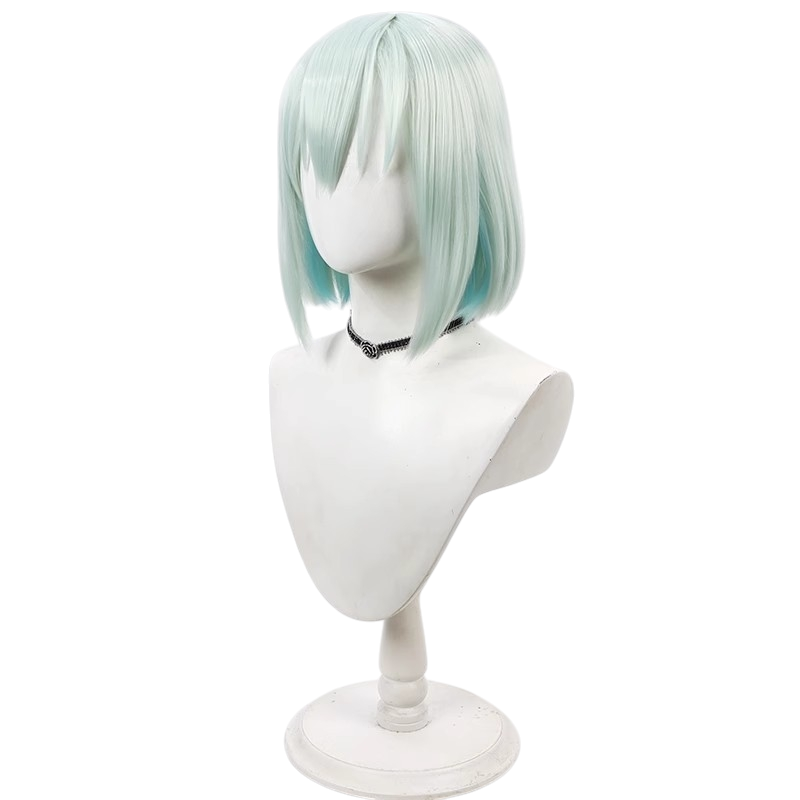 White Smoke Azekawa Kika Cosplay Wig - 18TRIP (Mint Blue Gradient Bob) (FEVERCOS)