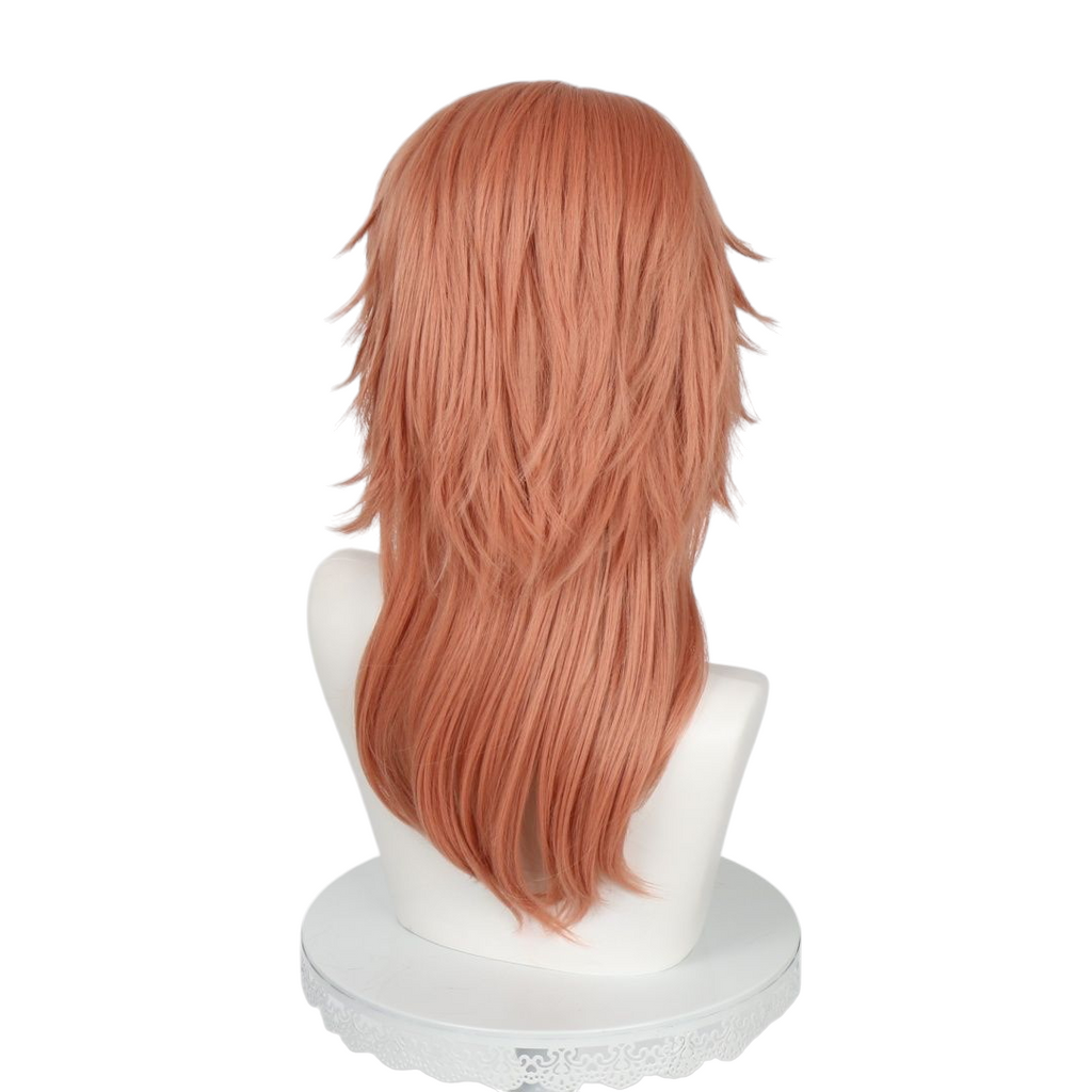 White Smoke Sabito Cosplay Wig - Demon Slayer (Orange Pink Layered Flipped Scalp) (FEVERCOS)