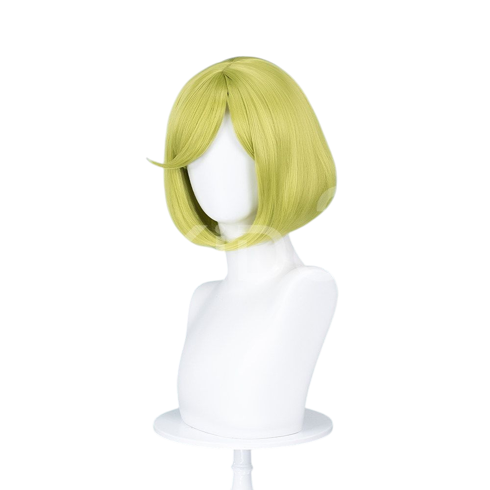 White Smoke Coco Cosplay Wig - Witch Hat Atelier (Yellow-Green Highlight Bob) (FEVERCOS)