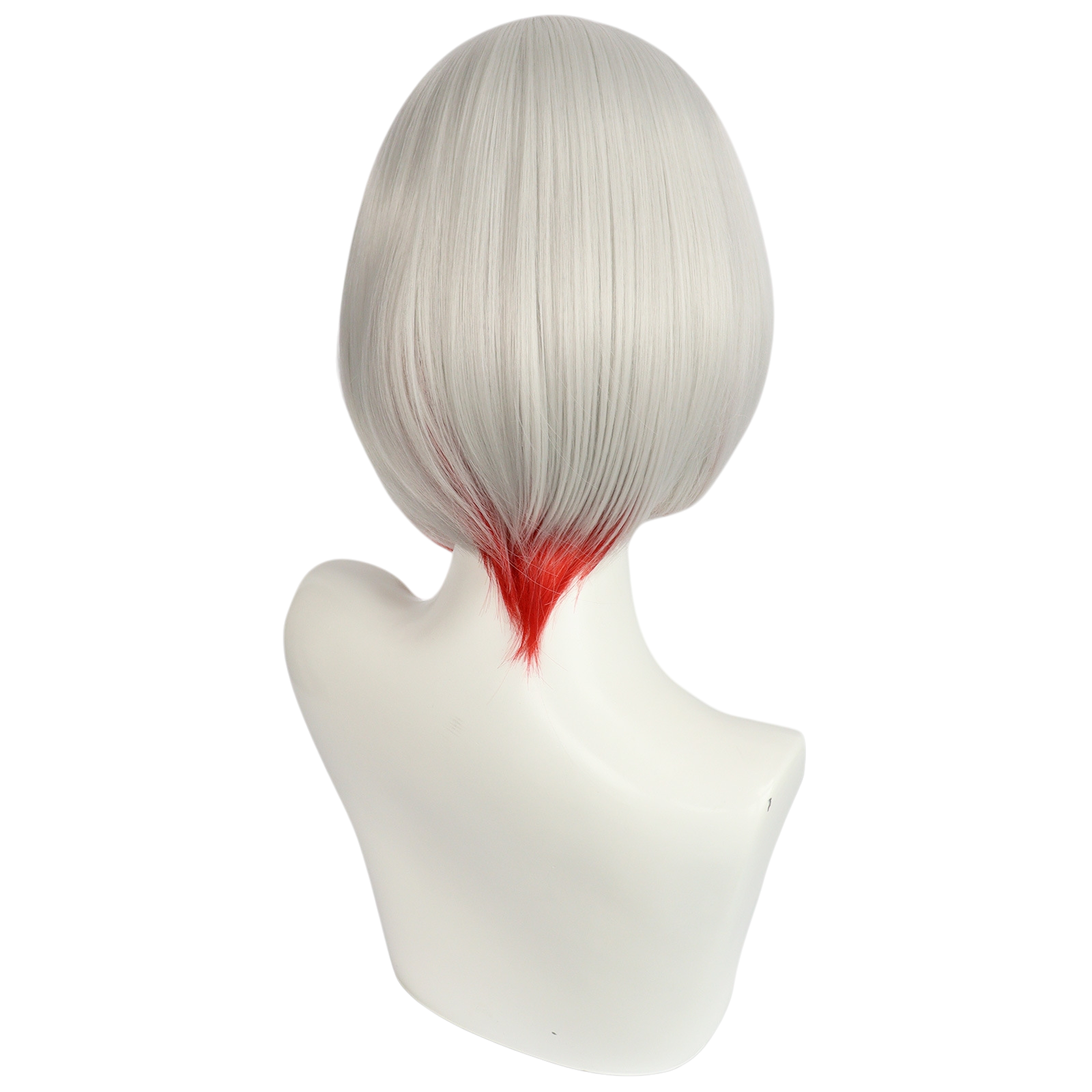 Light Gray Tsuzuri Yugiri Cosplay Wig - Love Live! Hasunosora (Ash Grey/Red Highlights) (FEVERCOS)