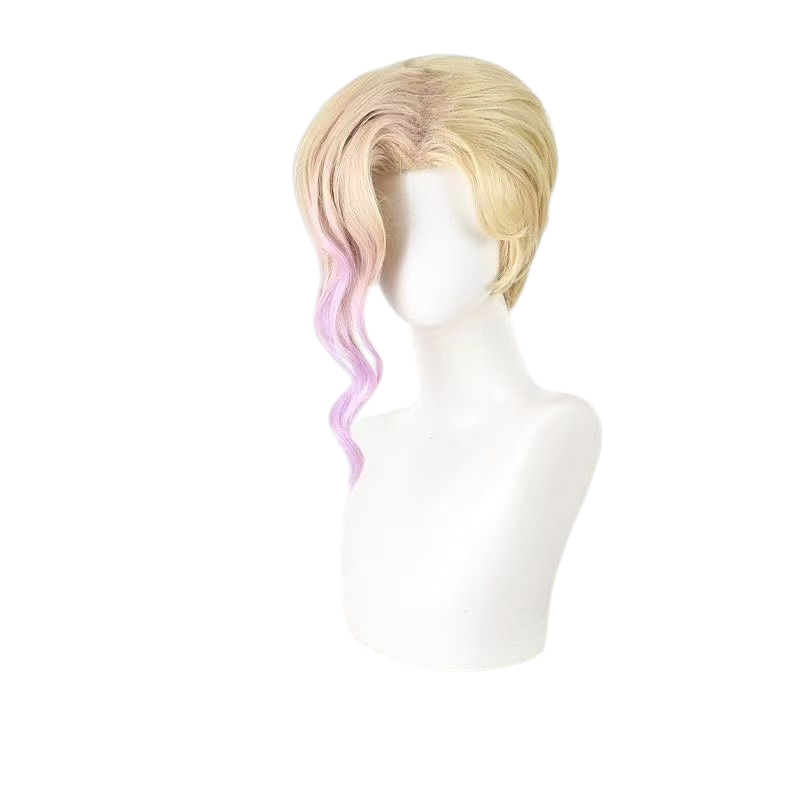 White Smoke Gazelle Cosplay Wig - Zootopia 2 (Gold Pink Purple Gradient Wavy) (FEVERCOS)