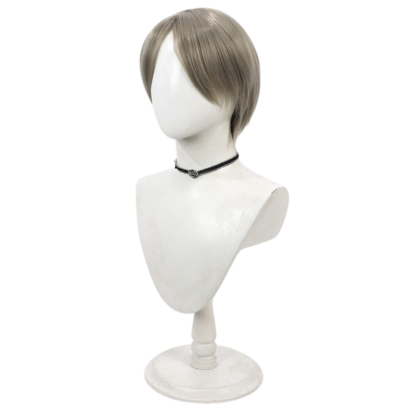 White Smoke Anser Shinri Cosplay Wig - Mashle: Magic and Muscles (Dark Grey Short) (FEVERCOS)