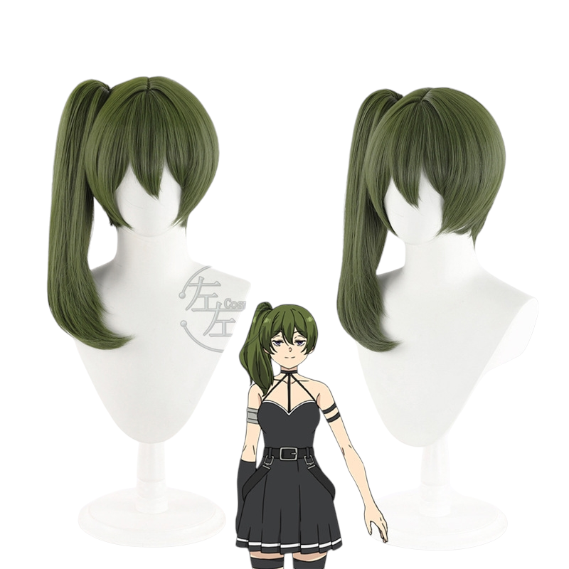 White Smoke Ubel Cosplay Wig - Frieren: Beyond Journey's End (Green Clip Ponytail Scalp) (FEVERCOS)