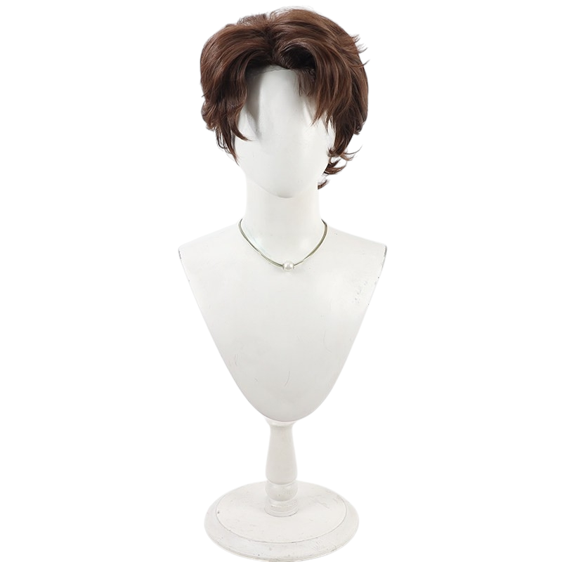 White Smoke Gustav Cosplay Wig - 33rd Expedition Team (Brown Widow's Peak) (FEVERCOS)