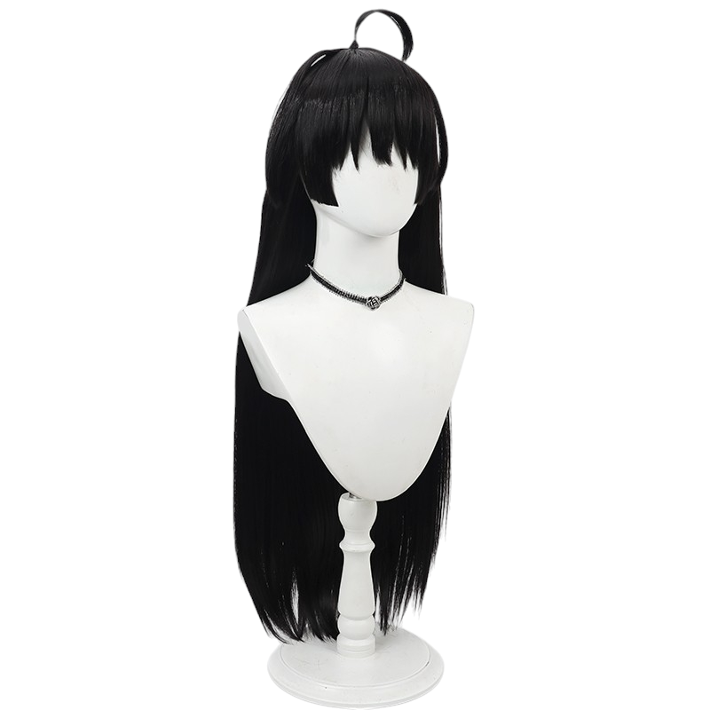 White Smoke Ayako Cosplay Wig - The Elusive Samurai (Black Long Loose Scalp) (FEVERCOS)