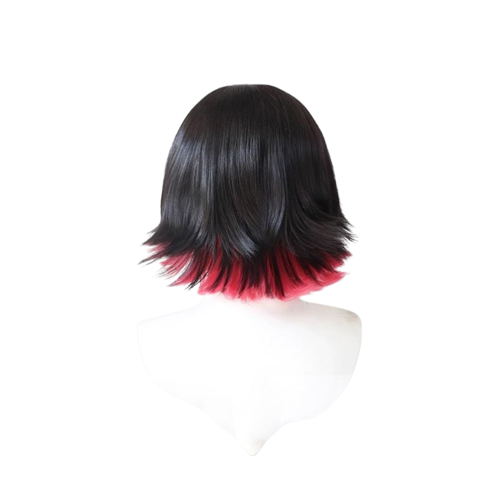 White Smoke Ellen Joe (Upgraded V2) Cosplay Wig - Zenless Zone Zero (Black/Red Scalp) (FEVERCOS)